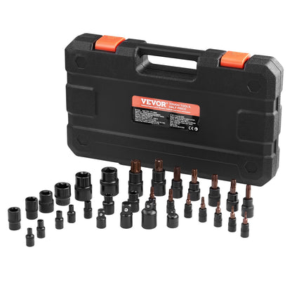 Torx Bit Socket and External Torx Socket Set 31-Piece T8-T70 and E4-E24 Steel - Image 9