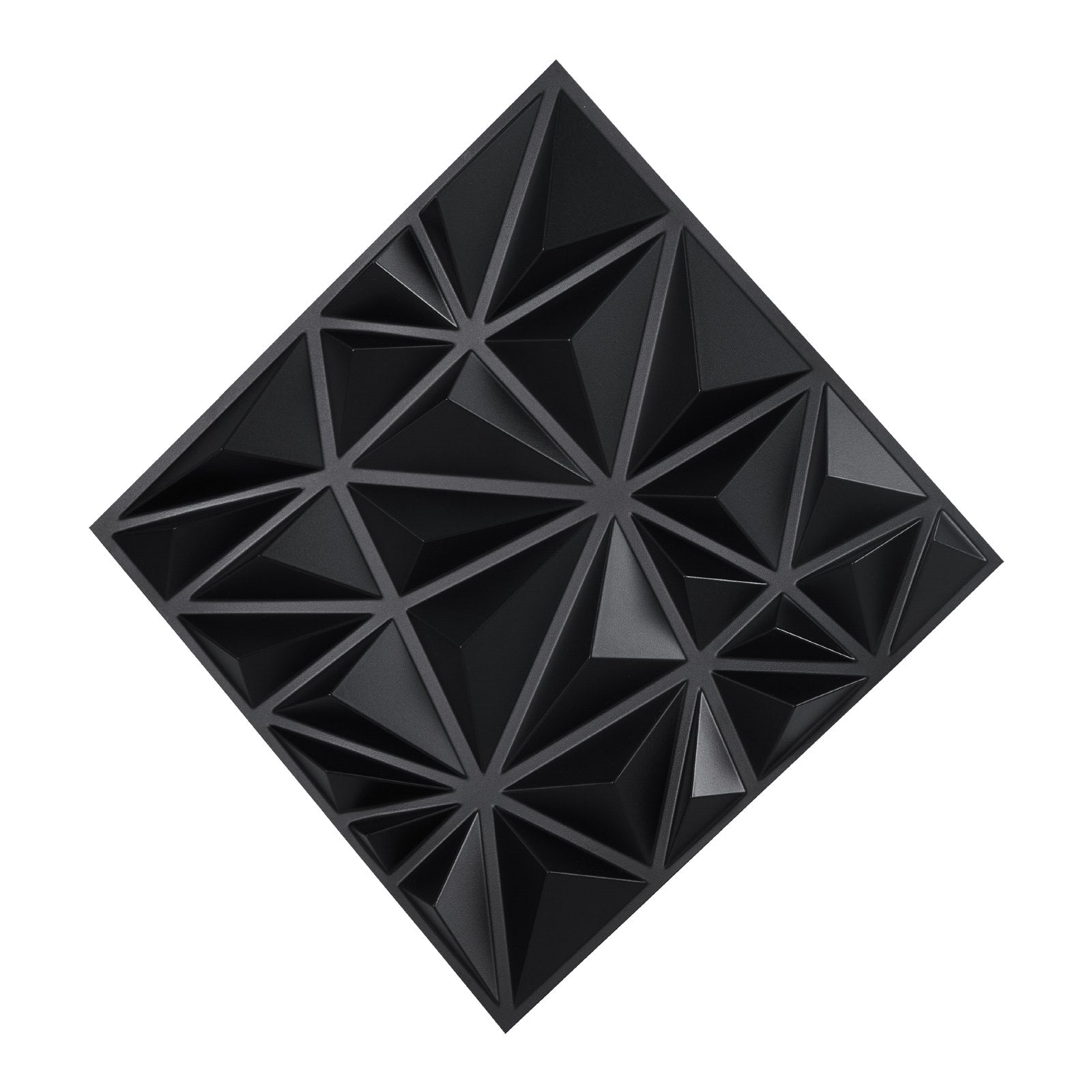 3D Wall Panels, 33-Pack 30 x 30 cm PVC Modern Art Minimalist Diamond Tiles, 2.97 m² Coverage Accent Wall Panel, Interior Home Decor for Ceiling, Bedroom, Living Room, Gaming Room, Matte Black - Image 9
