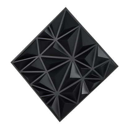 3D Wall Panels, 33-Pack 30 x 30 cm PVC Modern Art Minimalist Diamond Tiles, 2.97 m² Coverage Accent Wall Panel, Interior Home Decor for Ceiling, Bedroom, Living Room, Gaming Room, Matte Black - Image 9