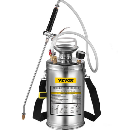 1.5Gal Stainless Steel Sprayer, Set with 16" Wand& Handle& 3.3FT Reinforced Hose, Hand Pump Sprayer with Pressure Gauge&Safety Valve, Adjustable Nozzle Suitable for Gardening& Sanitizing - Image 9