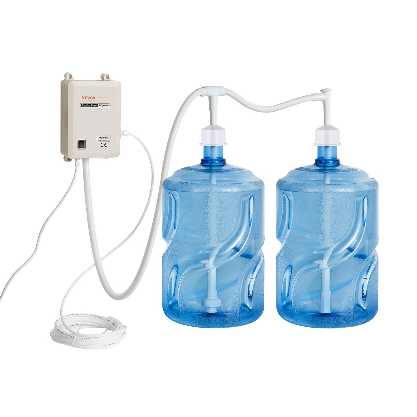 Bottled Water Dispenser Pump System, 2x5 Gallon Dispensing System, Automatic Electric Water Dispenser, Double-Pipe Water Jug Pump, Compatible Use with Coffee/Tea Machine, Refrigerator, Ice Maker - Image 9