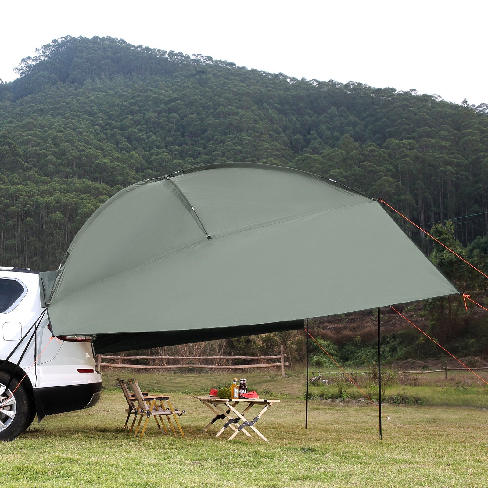 Vehicle Awning, Large 10' x 7' Shade Coverage Car Side Awning, PU2000mm UV50+ Car Awning with Extended Side Canopies and Portable Storage Bag, Suitable for Truck, SUV, Van, Campers - Image 8