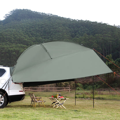 Vehicle Awning, Large 10' x 7' Shade Coverage Car Side Awning, PU2000mm UV50+ Car Awning with Extended Side Canopies and Portable Storage Bag, Suitable for Truck, SUV, Van, Campers - Image 8