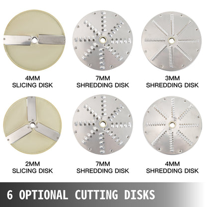 Vegetable Cutter Commercial Food Processor 6 Cutting Disks Vegetable Processor - Image 5