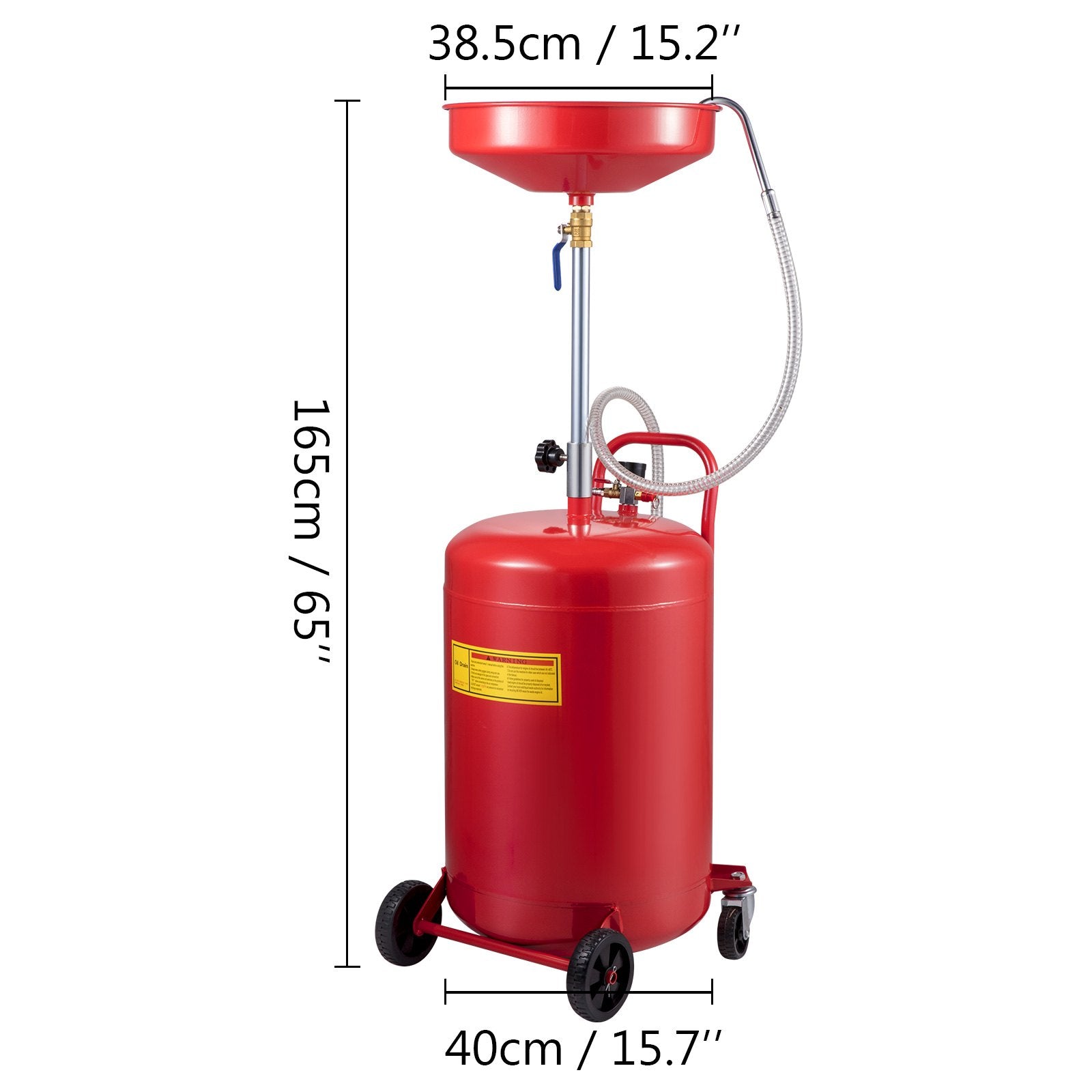 Waste Oil Drain Tank Portable Oil Drain 20 Gallon Air Operated Drainer - Image 8
