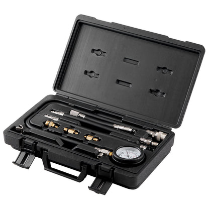 Compression Tester Adapter Kit, 9 Pcs Automotive Engine Cylinder Leak Down Compression Test, Accurate Dual Scale Pressure Gauge 0-300 psi, with Long Reach Hoses and Case for Engine Cylinders - Image 9