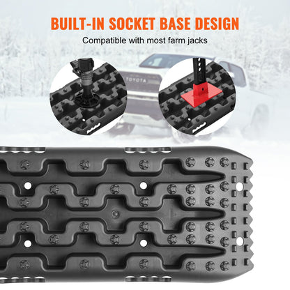 2PCS Traction Boards with PP for Mud Snow Sand Storage Bag Short Black - Image 4
