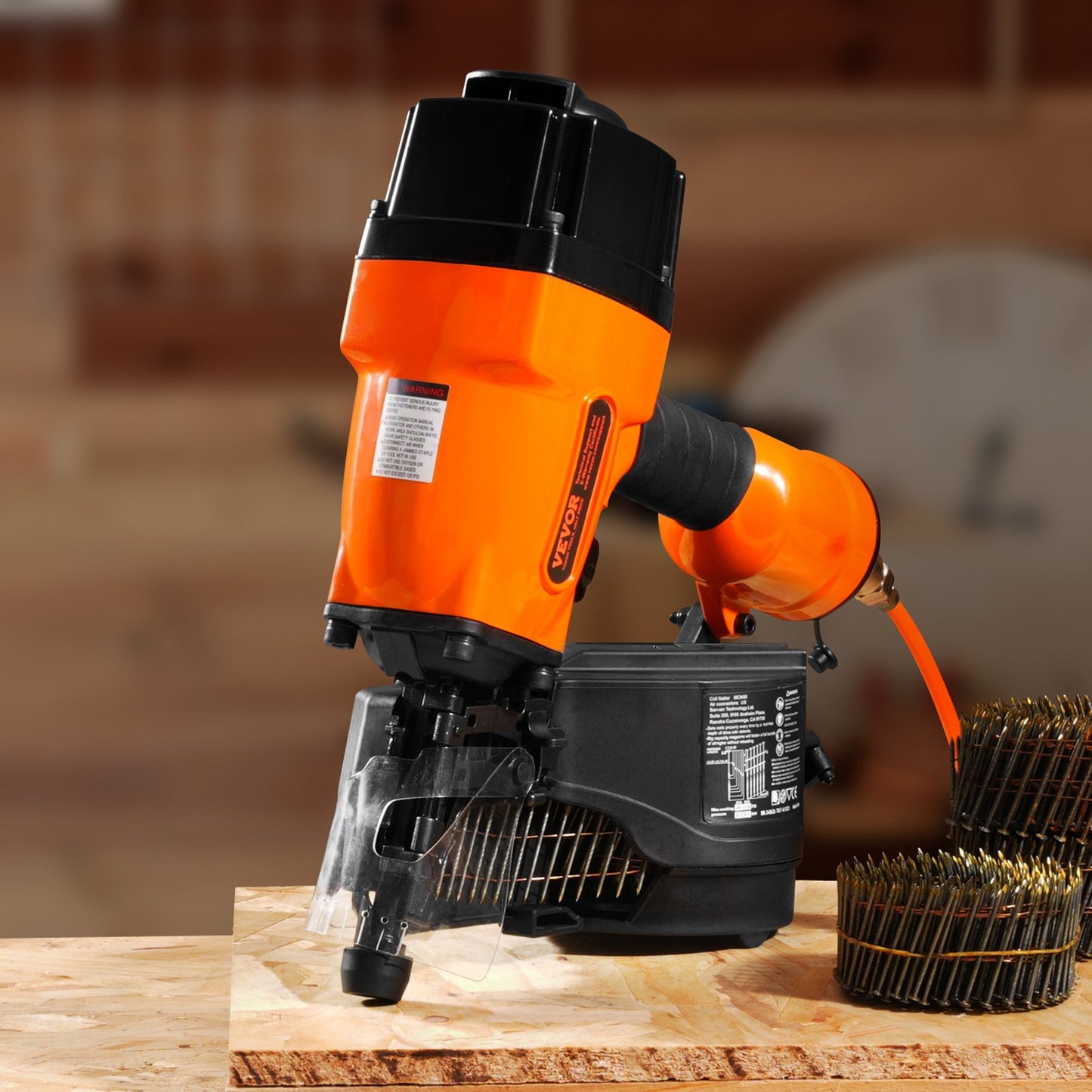 MCN90 Coil Framing Nailer 45mm to 90mm 15 Degree Pneumatic Nail Gun - Image 8