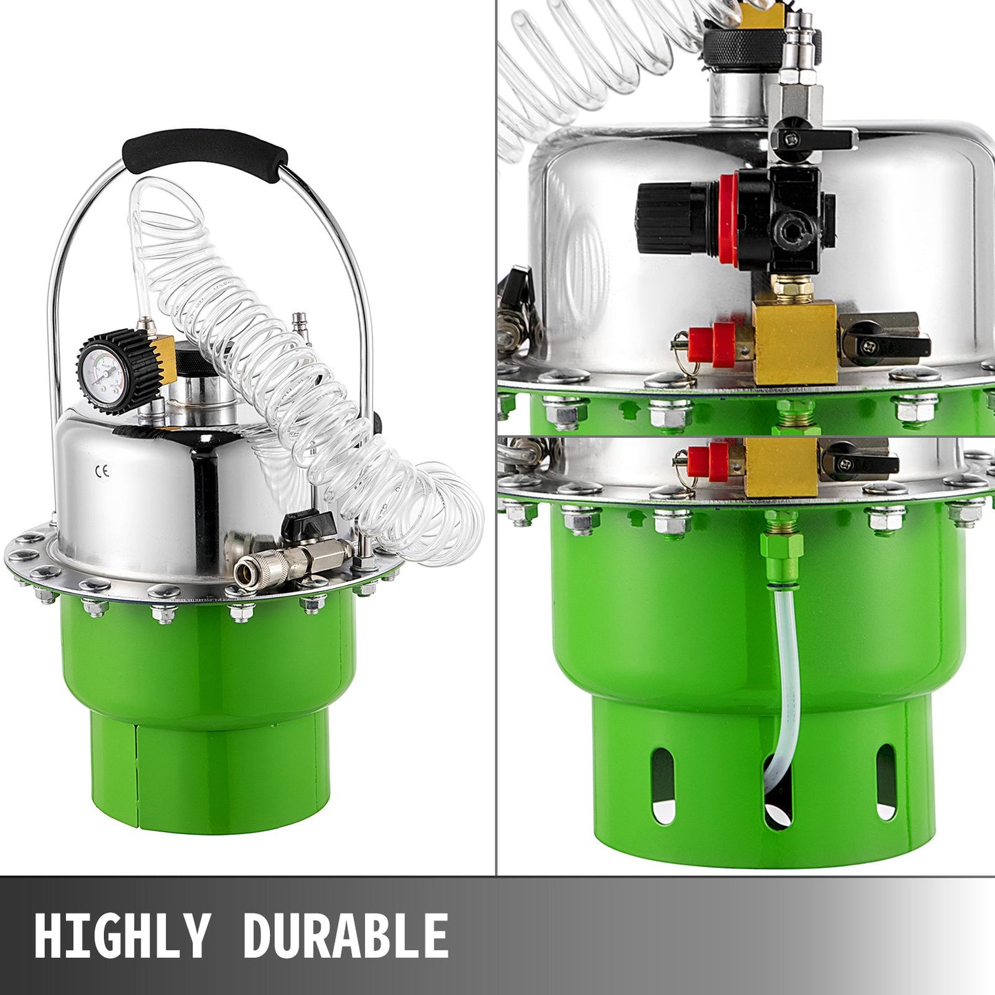 Pneumatic Air Pressure Bleeder, Brake Pressure Bleeding Tool Portable Brake and Clutch Bleeder Valve System Kit Garage Workshop Mechanics Brake Oil and Fluid Extractor Bleeder Tool - Image 6
