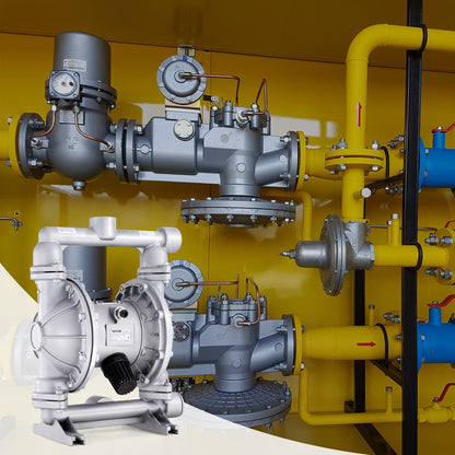 Air Operated Double Diaphragm Pump, 44GPM, Max 115PSI Air Waste Oil Pneumatic Transfer Pump with 2 Extra Diaphragms, 3.8cm Inlet & Outlet Aluminum Alloy Diaphragm Pump for Diesel Grease Oil - Image 8