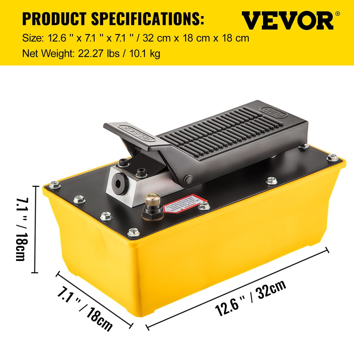 Air Hydraulic Pump, 10,000 PSI Hydraulic Foot Pump, 0.6 Gal Reservoir Foot Operated Air/Hydraulic Pump, with Hose and Spray Gun for Heavy Machinery Rigging, Auto Repair, Auto Body Frame Machines - Image 7