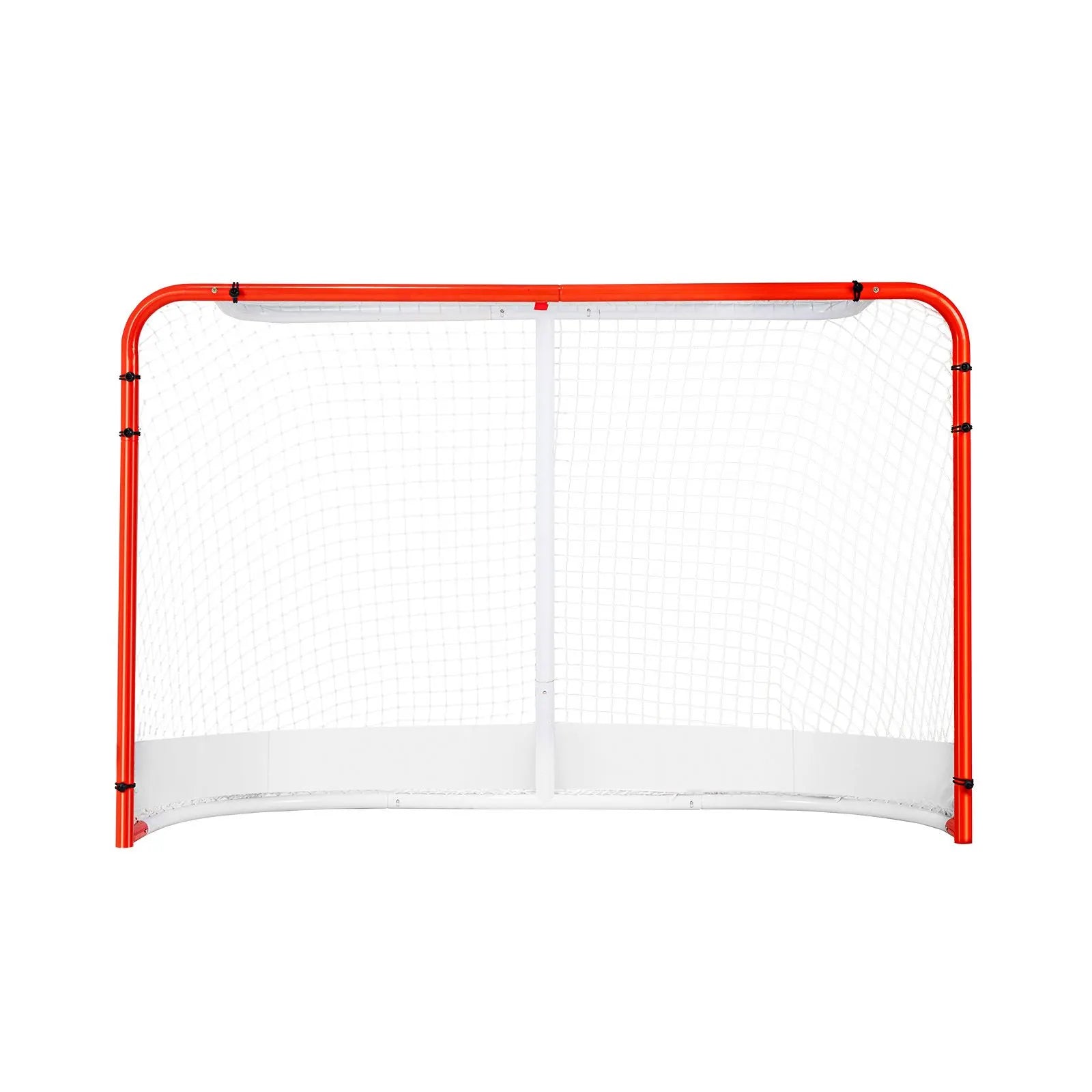 Street Hockey Net, Indoor Outdoor Steel Hockey Goal, Official Regulation Pro Hockey Training Goal Set, Portable Hockey Goal with Net, Easy Assemble, 72" x 48", White/Red