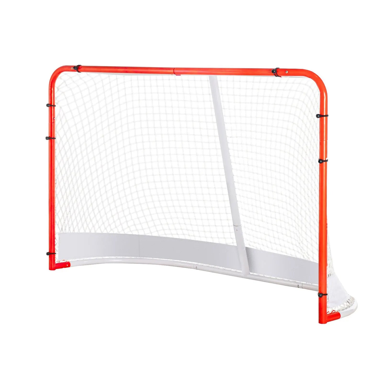 Street Hockey Net, Indoor Outdoor Steel Hockey Goal, Official Regulation Pro Hockey Training Goal Set, Portable Hockey Goal with Net, Easy Assemble, 72" x 48", White/Red - Image 9