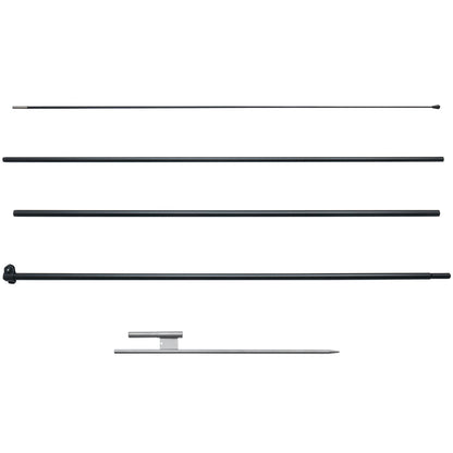 Feather Flag Pole Kit, Swooper Flag Pole Set 16.3 ft, Sign Flag Poles for Business Advertising Flags Outdoor, with A Ground Stake and Carrying Bag (Flag Not Included)