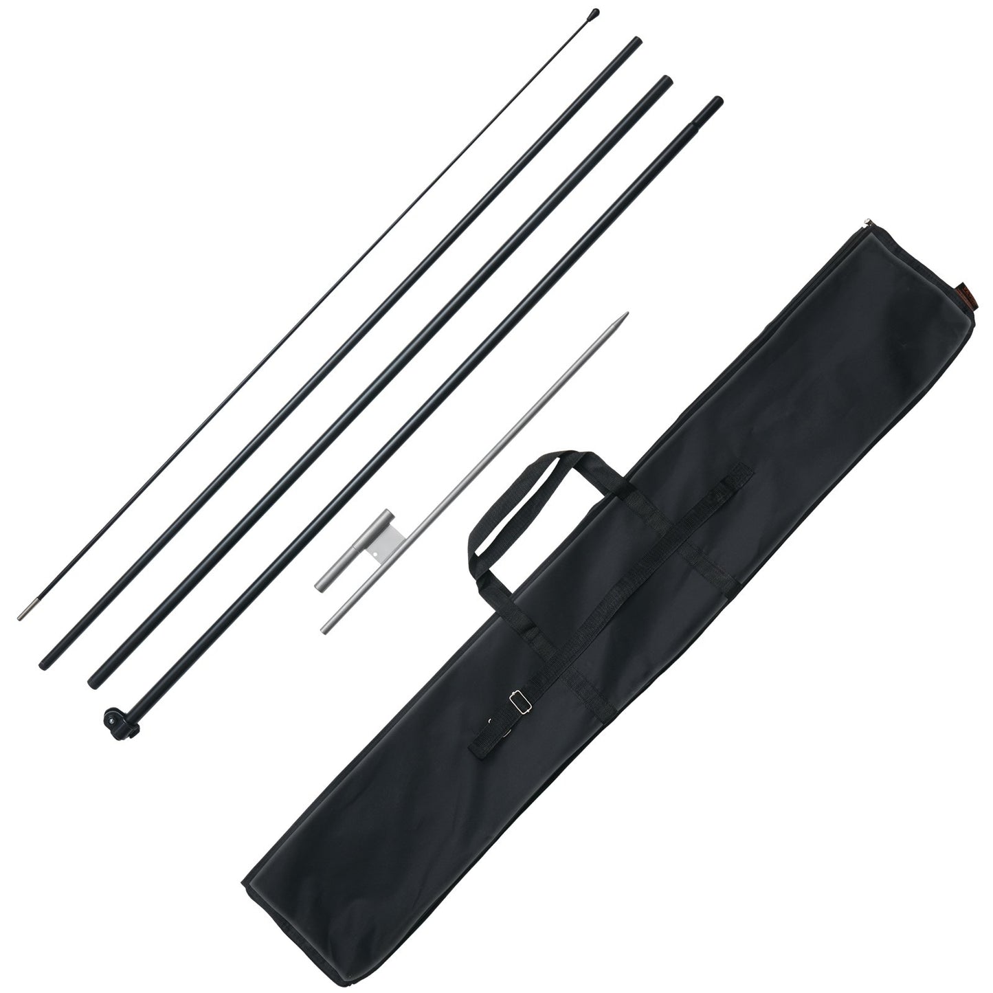Feather Flag Pole Kit, Swooper Flag Pole Set 16.3 ft, Sign Flag Poles for Business Advertising Flags Outdoor, with A Ground Stake and Carrying Bag (Flag Not Included) - Image 9
