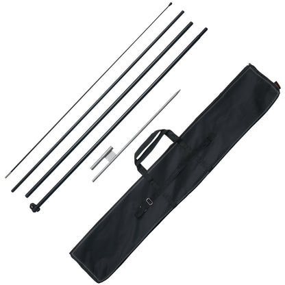 Feather Flag Pole Kit, Swooper Flag Pole Set 16.3 ft, Sign Flag Poles for Business Advertising Flags Outdoor, with A Ground Stake and Carrying Bag (Flag Not Included) - Image 9