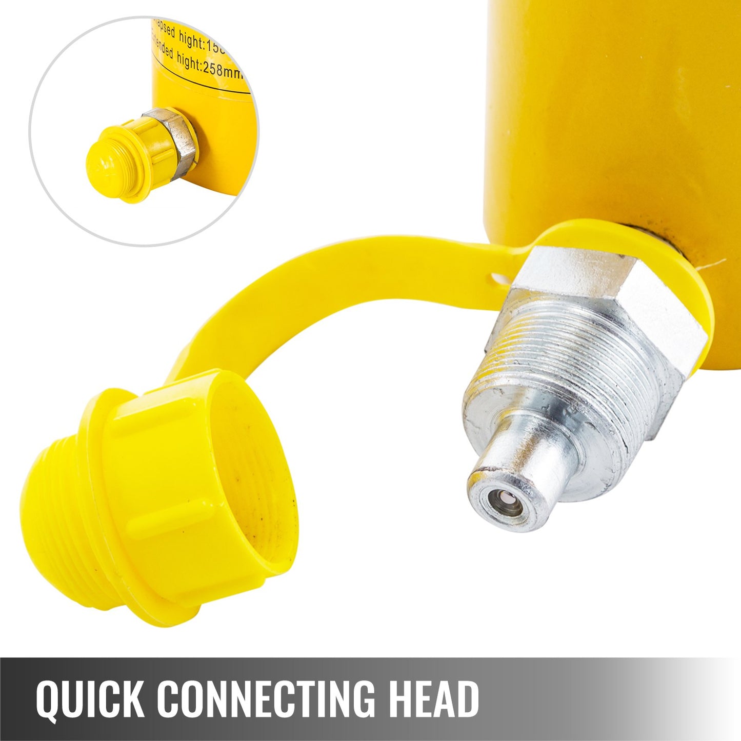 20T 2Inch Hydraulic Cylinder Jack Hollow Single Acting Hydraulic Ram Cylinder 50mm Hydraulic Lifting Cylinders (20T 2Inch Hollow) - Image 4