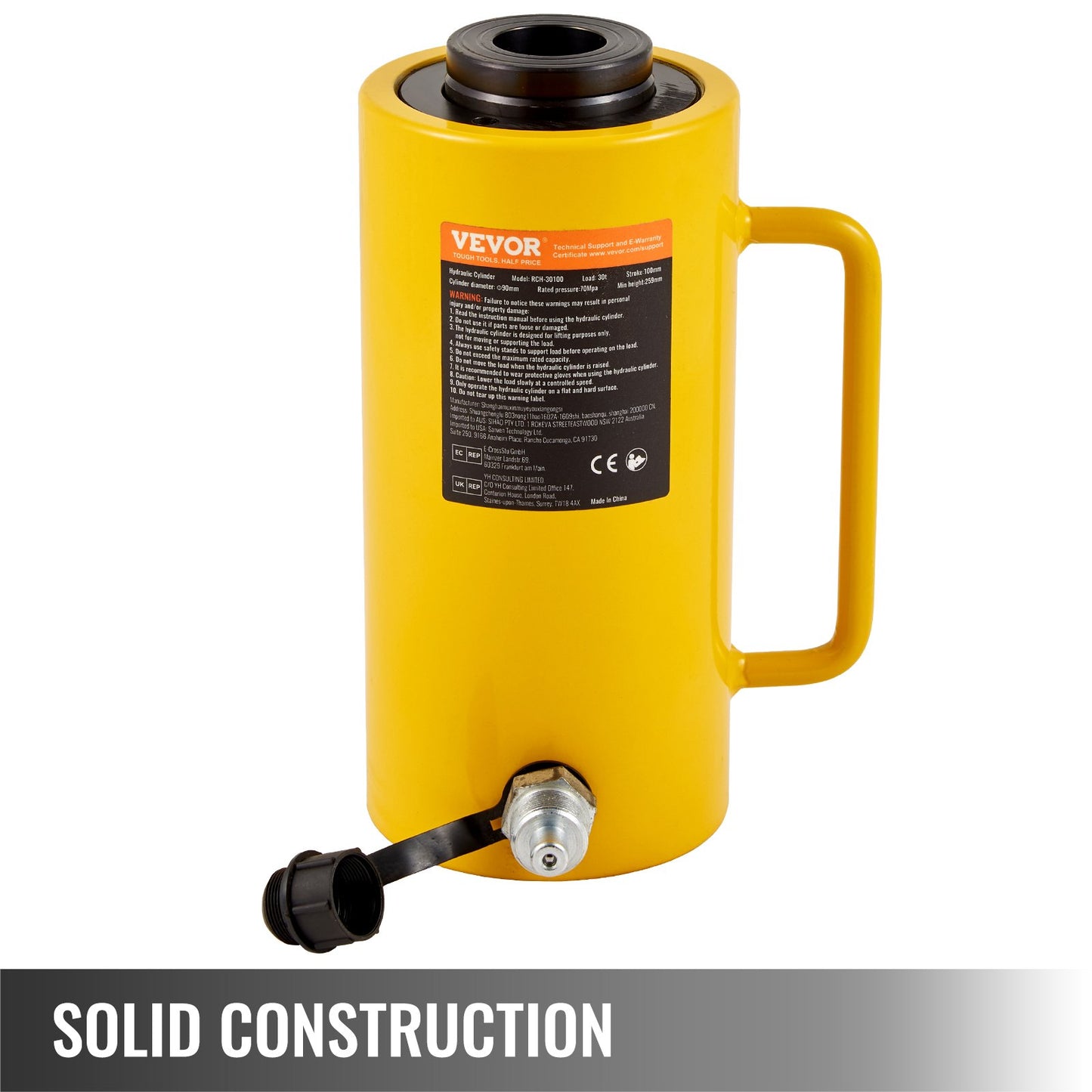 30Ton 10.16 cm Stroke Hollow Hydraulic Cylinder Jack 29937 Lift Cylinder Industrial Durable Automotive Body Bending - Image 2
