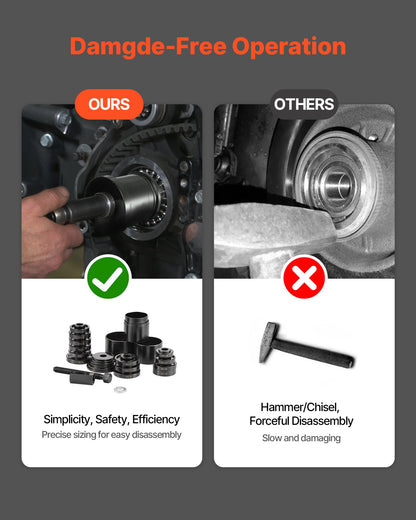 Wheel Bearing Press Kit, 23 PCS FWD Bearing Puller Tools, for Front Wheel Drive Bearing Removal and Installation, Wheel Bearing Tool with Sliding Screw, Bushings, Sleeve Plates, Storage Case - Image 4