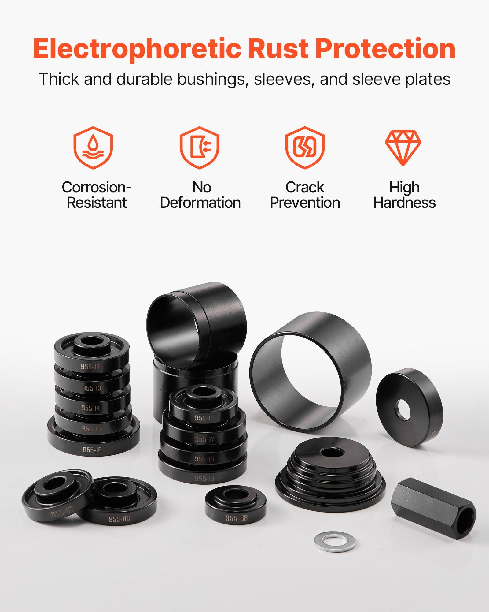 Wheel Bearing Press Kit, 23 PCS FWD Bearing Puller Tools, for Front Wheel Drive Bearing Removal and Installation, Wheel Bearing Tool with Sliding Screw, Bushings, Sleeve Plates, Storage Case - Image 5