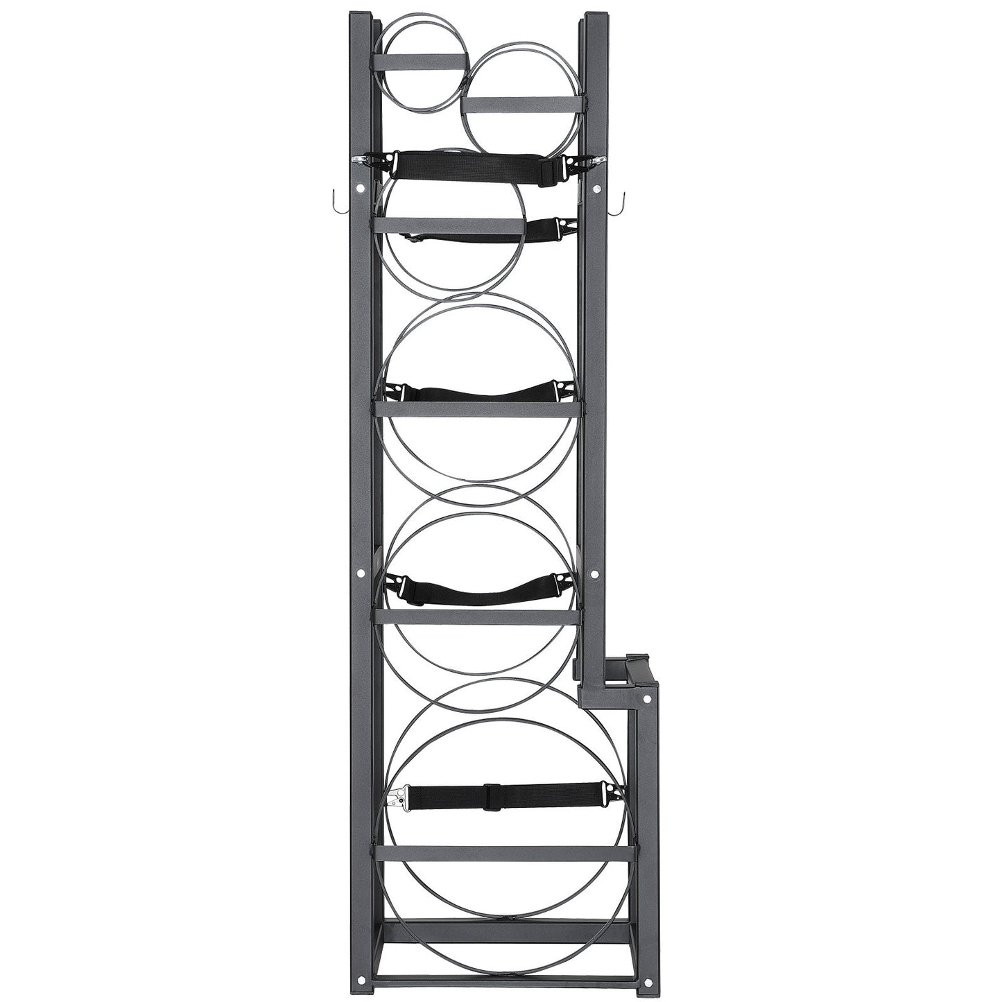Refrigerant Tank Rack, with 1 x 50lb, 2 x 30lb and Other 3 Small Bottle Tanks, Cylinder Tank Rack 15.55x12.99x49.8 in, Refrigerant Cylinder Rack and Holders for Freon, Gases, Oxygen, Nitrogen - Image 9