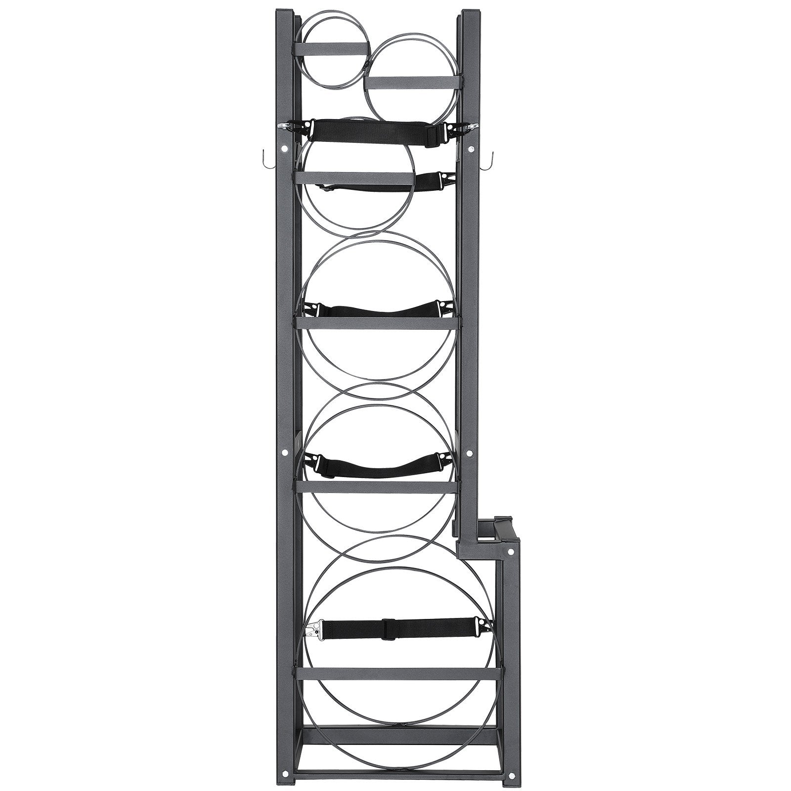 Refrigerant Tank Rack, with 1 x 50lb, 2 x 30lb and Other 3 Small Bottle Tanks, Cylinder Tank Rack 15.55x12.99x49.8 in, Refrigerant Cylinder Rack and Holders for Freon, Gases, Oxygen, Nitrogen - Image 9