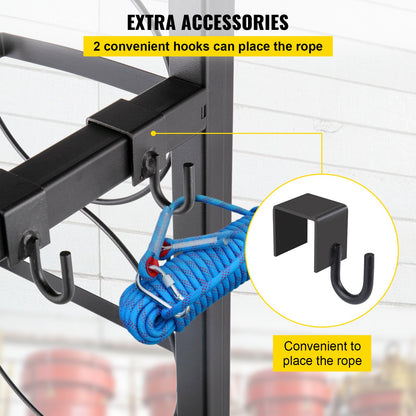Refrigerant Tank Rack Cylinder Tank Rack w/ 1*50lb 2*30lb &3 Small Bottles - Image 6