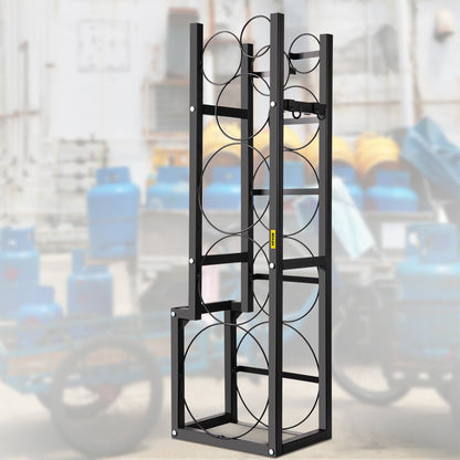 Refrigerant Tank Rack Cylinder Tank Rack w/ 1*50lb 2*30lb &3 Small Bottles - Image 8