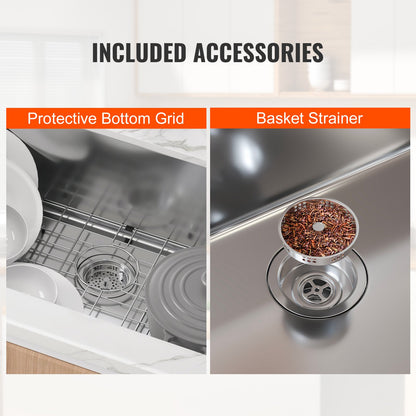 Kitchen Sink, 304 Stainless Steel Drop-In Sinks, Top Mount Single Bowl Basin with Accessories(Pack of 3), Household Dishwasher Sinks for Workstation, RV, Prep Kitchen, and Bar Sink, 33 inch - Image 6
