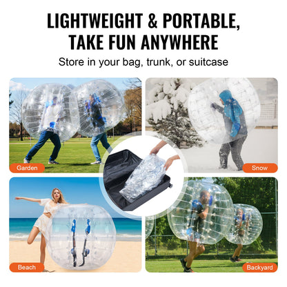 Inflatable Bumper Ball 1-Pack, 4FT/1.2M Body Sumo Zorb Balls for Teen & Adult, 0.8mm Thick PVC Human Hamster Bubble Balls for Outdoor Team Gaming Play, Bumper Bopper Toys for Garden, Yard, Park - Image 6