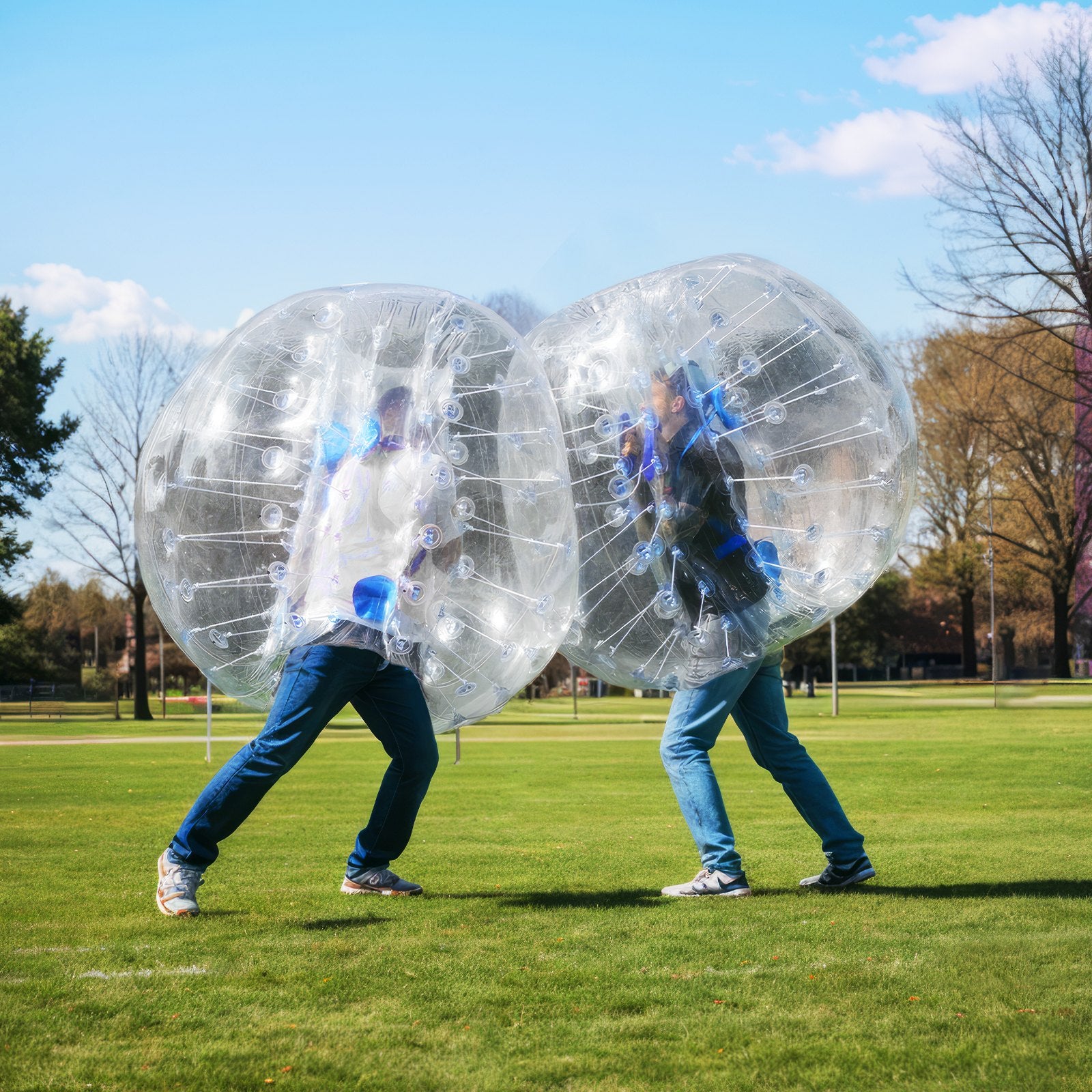 Inflatable Bumper Ball 1-Pack, 4FT/1.2M Body Sumo Zorb Balls for Teen & Adult, 0.8mm Thick PVC Human Hamster Bubble Balls for Outdoor Team Gaming Play, Bumper Bopper Toys for Garden, Yard, Park - Image 8