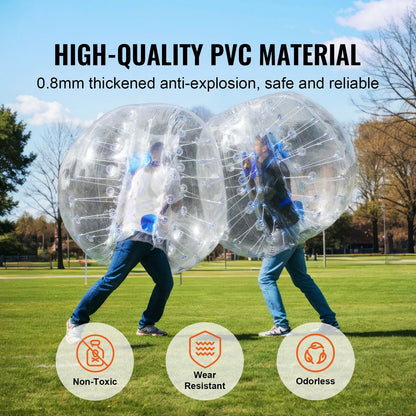 Inflatable Bumper Balls 2-Pack, 4FT/1.2M Body Sumo Zorb Balls for Teen & Adult, 0.8mm Thick PVC Human Hamster Bubble Balls for Outdoor Team Gaming Play, Bumper Bopper Toys for Garden, Yard, Park - Image 2