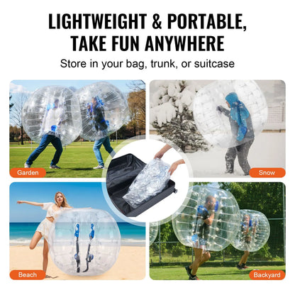 Inflatable Bumper Balls 2-Pack, 4FT/1.2M Body Sumo Zorb Balls for Teen & Adult, 0.8mm Thick PVC Human Hamster Bubble Balls for Outdoor Team Gaming Play, Bumper Bopper Toys for Garden, Yard, Park - Image 6