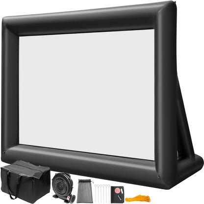 6x4m Inflatable Projector Screen Movie Screen Outdoor Theater w/Blower