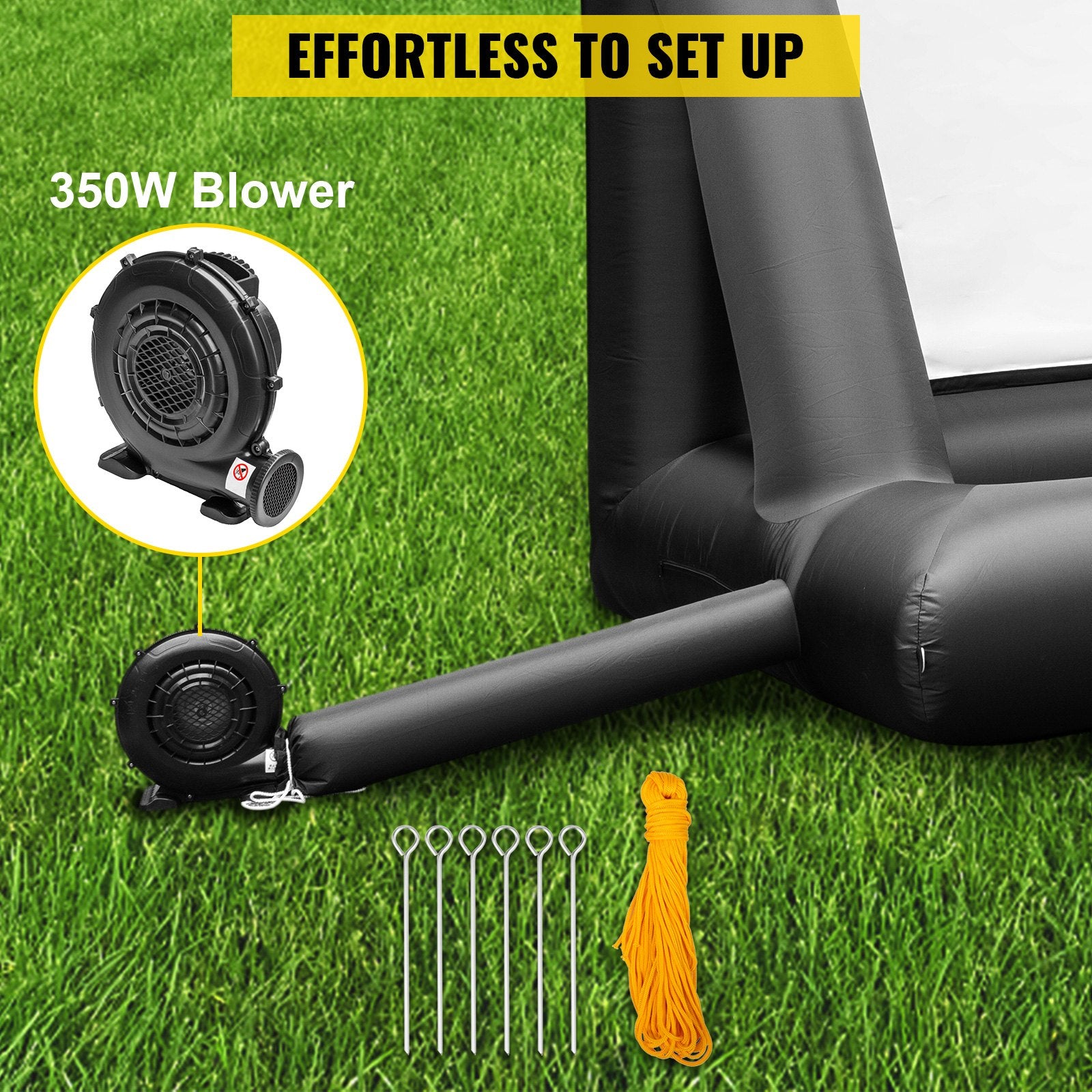 6x4m Inflatable Projector Screen Movie Screen Outdoor Theater w/Blower - Image 3