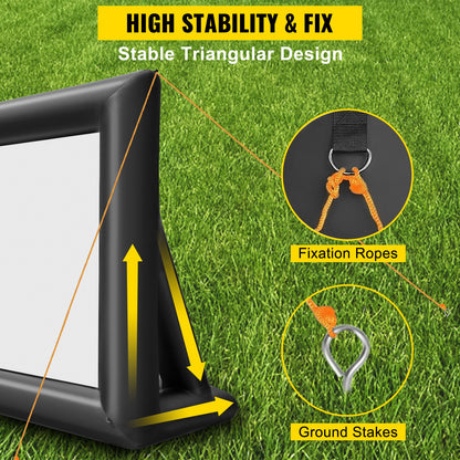 6x4m Inflatable Projector Screen Movie Screen Outdoor Theater w/Blower - Image 5