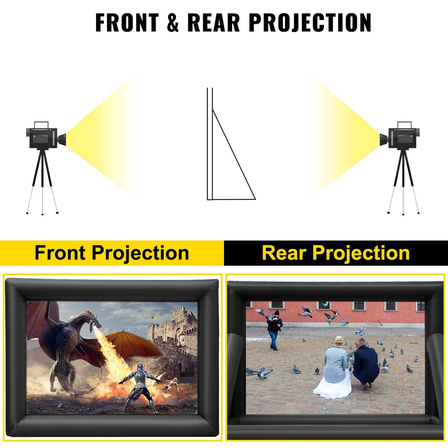 6x4m Inflatable Projector Screen Movie Screen Outdoor Theater w/Blower - Image 6