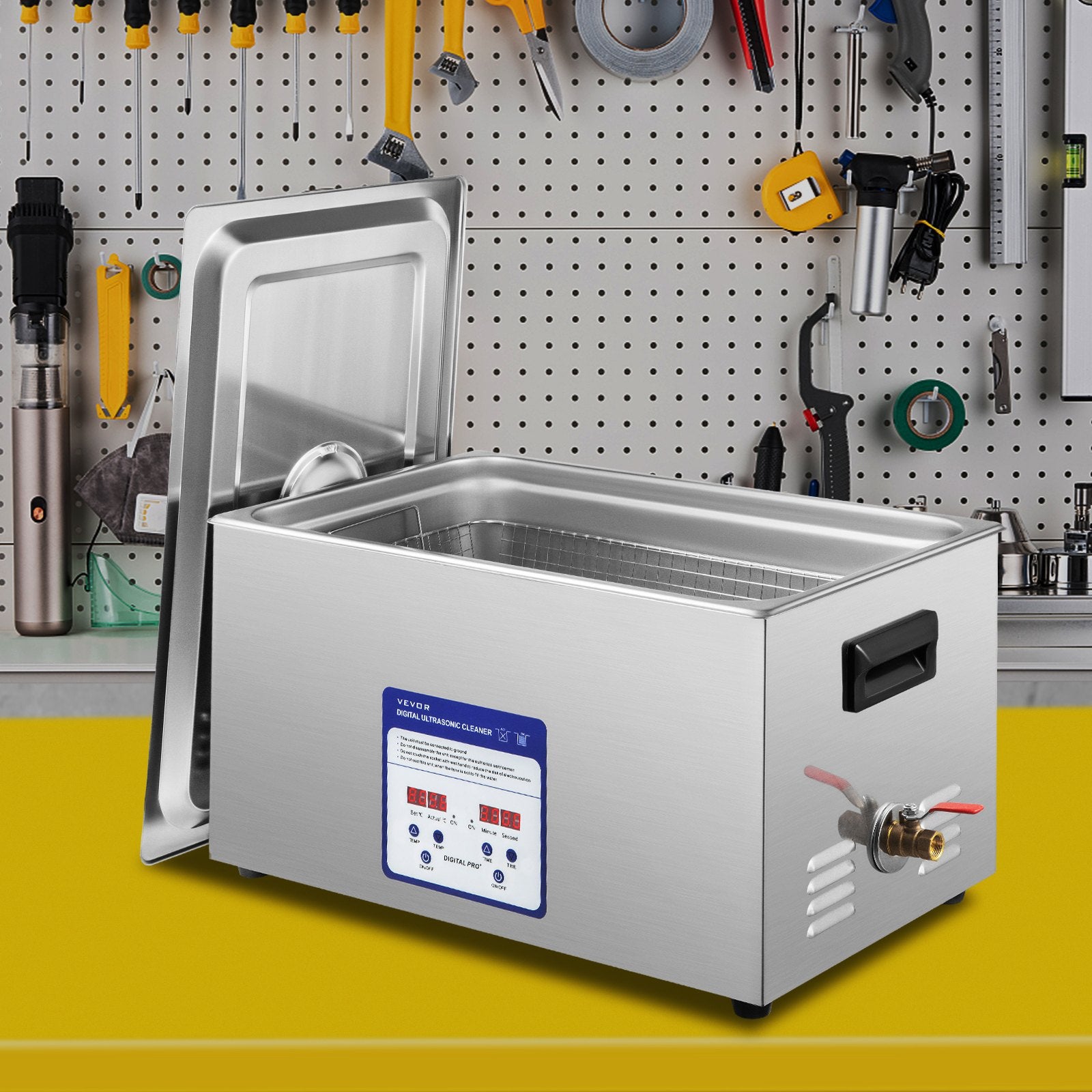 Digital Ultrasonic Cleaner 30L Ultrasonic Cleaning Machine 40kHz Sonic Cleaner Machine 316 & 304 Stainless Steel Ultrasonic Cleaner Machine with Heater & Timer for Cleaning Jewelry Glasses Watch - Image 8