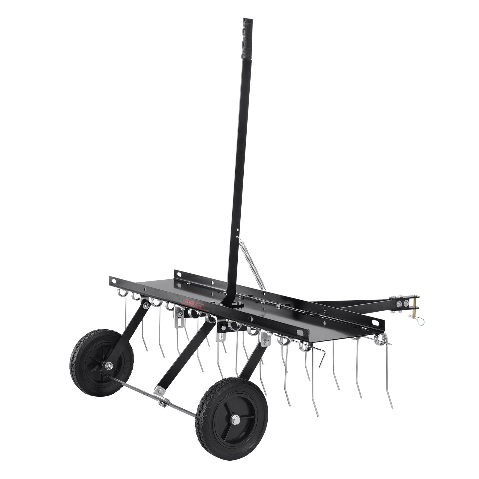 Tow Behind Dethatcher, 1015mm Tow Dethatcher with 20 Spring Steel Tines, Lawn Dethatcher Rake for ATV or Mower, Tow Behind Lawn Rake with Lift Handle for Garden Farm Grass - Image 9
