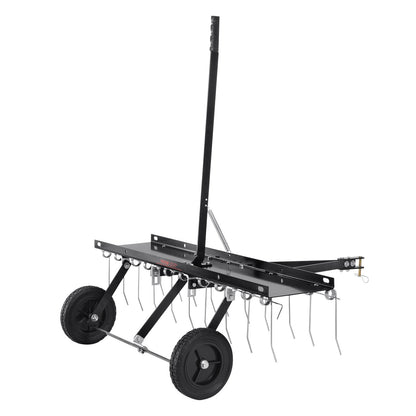 Tow Behind Dethatcher, 1015mm Tow Dethatcher with 20 Spring Steel Tines, Lawn Dethatcher Rake for ATV or Mower, Tow Behind Lawn Rake with Lift Handle for Garden Farm Grass - Image 9