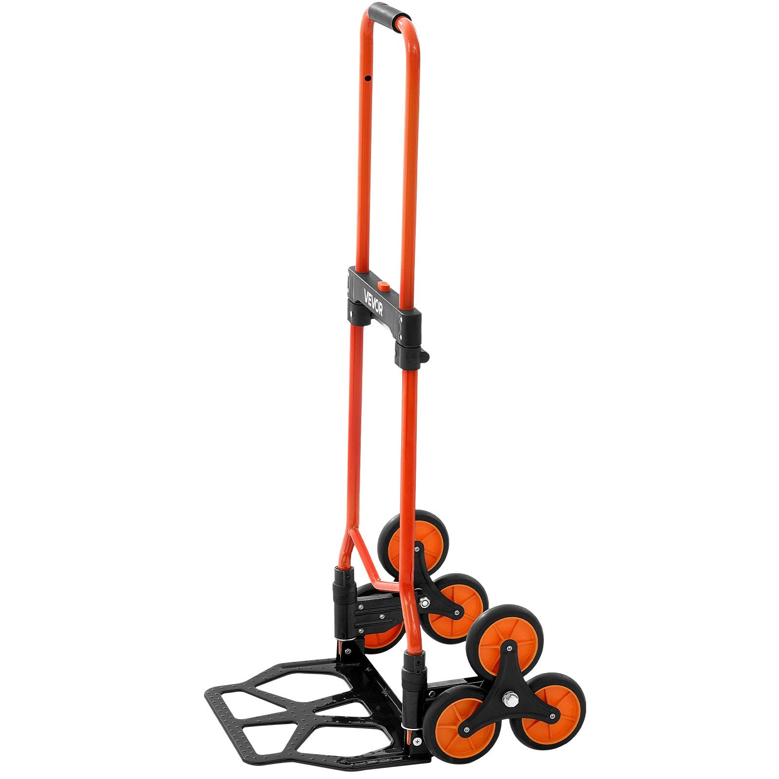 Stair Climbing Cart, 54 kg Stair-Climbing Capacity, Portable Folding Trolley Cart with Telescoping Handle, 6 Wheels and 2 Bungee Cords, Stair Climber Dolly for Home, Groceries, Warehouse - Image 9