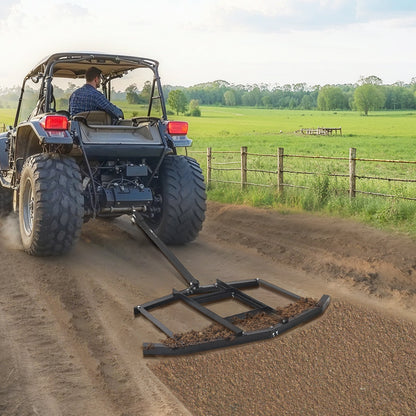 Drag Harrow, 66" Width Tow Behind Drag Harrow, Q235 Steel Driveway Grader with Adjustable Bars & Pin Hitch, Support up to 50 lbs, Tractor Driveway Harrow for ATVs, UTVs, Garden Lawn Tractors - Image 8