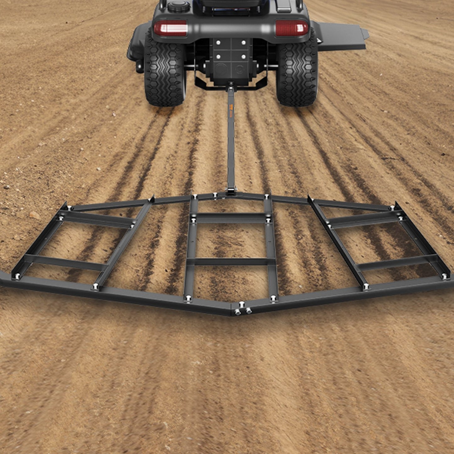 Driveway Drag, 84" Width Tow Behind Drag Harrow, Q235 Steel Driveway Grader with Adjustable Bars, Support up to 50 lbs, Driveway Tractor Harrow for ATVs, UTVs, Garden Lawn Tractors - Image 8