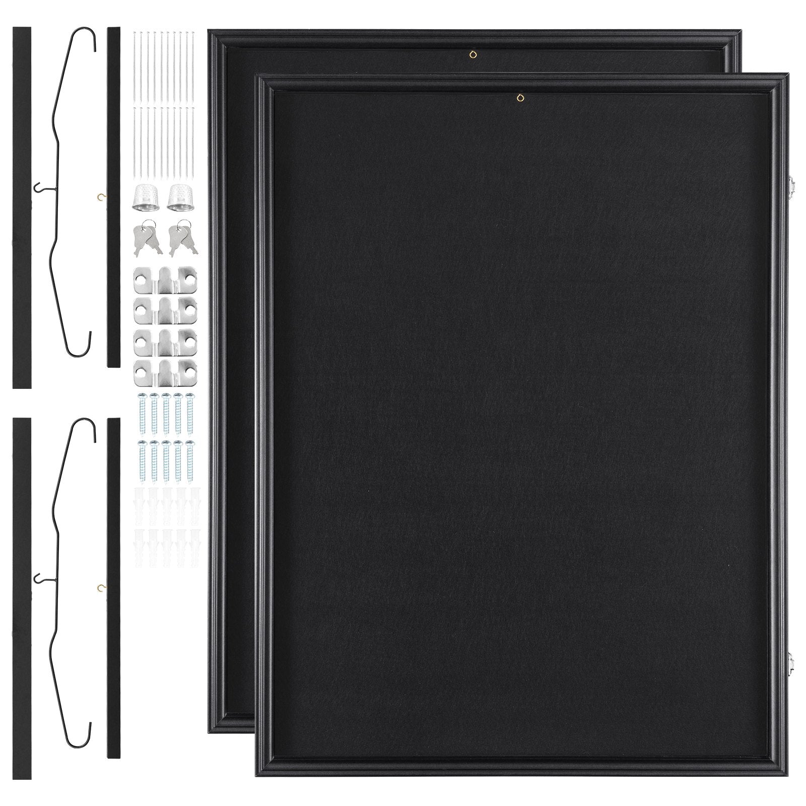 2PCs Jersey Display Frame Case, 590 x 790 x 40 mm, Large Lockable Sport Jersey Shadow Box with 98% UV Protection PC Glass and Hangers, for Baseball Basketball Football Hockey Shirt and Uniform - Image 9