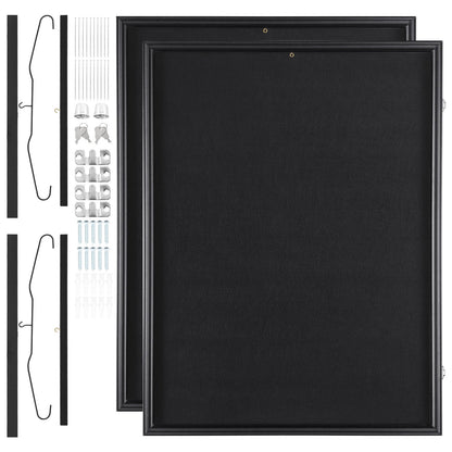 2PCs Jersey Display Frame Case, 590 x 790 x 40 mm, Large Lockable Sport Jersey Shadow Box with 98% UV Protection PC Glass and Hangers, for Baseball Basketball Football Hockey Shirt and Uniform - Image 9