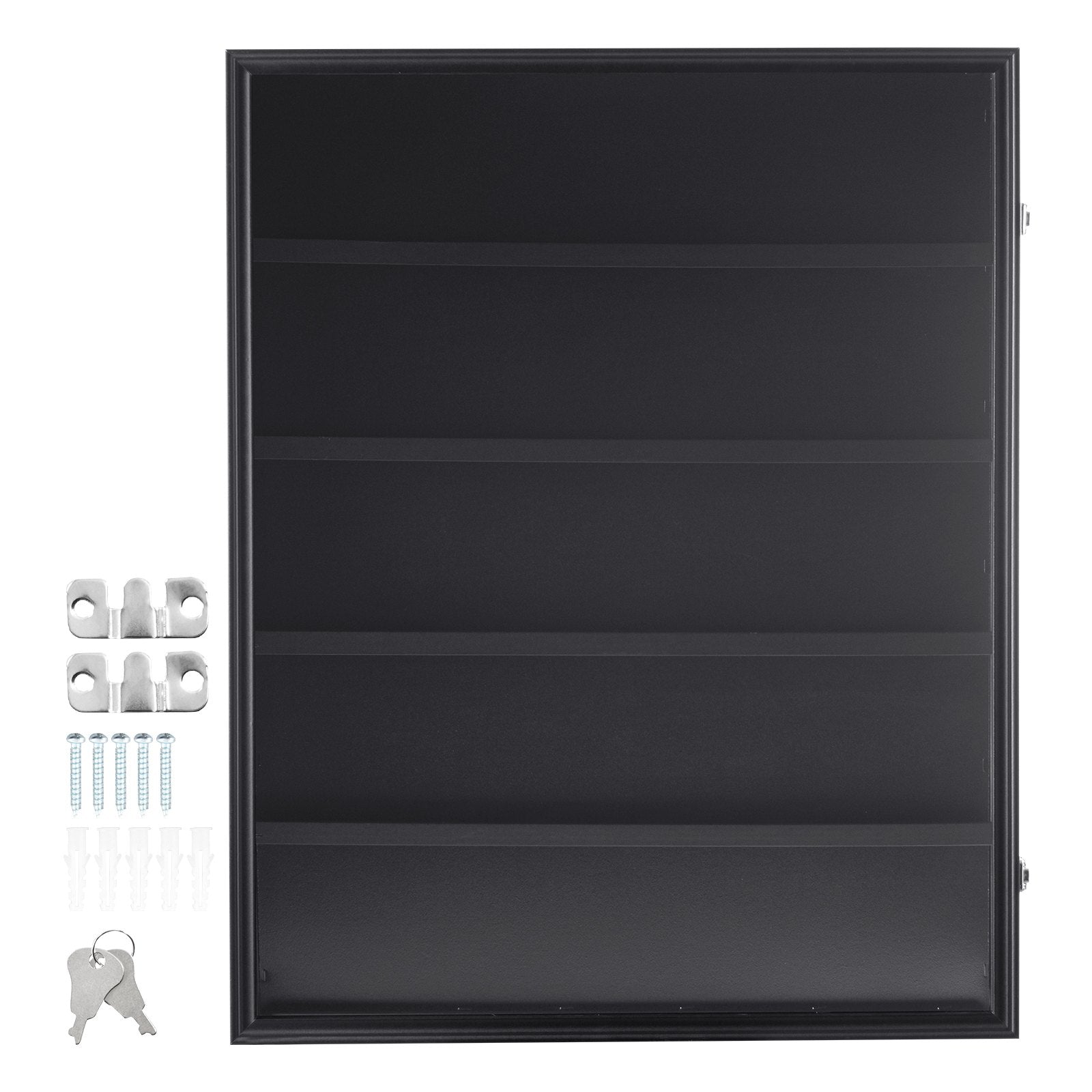 35 Graded Sports Card Display Case, 617 x 775 x 55 mm, Baseball Card Display Frame with 98% UV Protection Clear View PC Glass, Lockable Wall Cabinet for Football Basketball Hockey Trading Card - Image 9