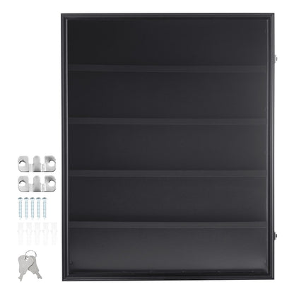 35 Graded Sports Card Display Case, 617 x 775 x 55 mm, Baseball Card Display Frame with 98% UV Protection Clear View PC Glass, Lockable Wall Cabinet for Football Basketball Hockey Trading Card - Image 9