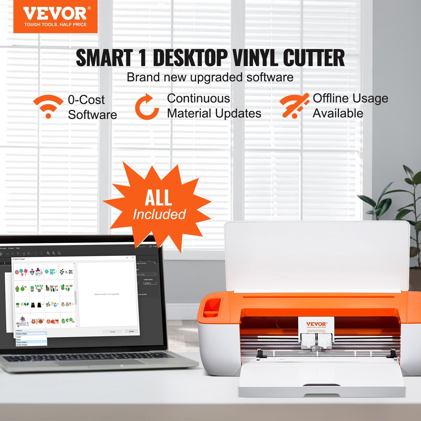 Vinyl Cutter Machine, Bluetooth Connectivity DIY Cutting Machine, Compatible with iOS, Android, Windows and Mac, Massive Designs Included, for Creating Customized Cards, Home Decor - Image 2