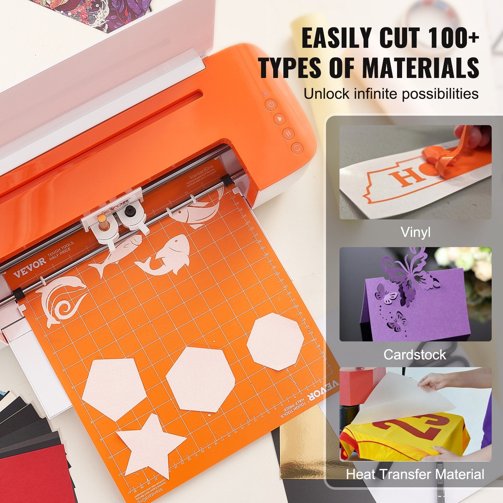 Vinyl Cutter Machine, Bluetooth Connectivity DIY Cutting Machine, Compatible with iOS, Android, Windows and Mac, Massive Designs Included, for Creating Customized Cards, Home Decor - Image 6