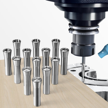 13 pcs Precision R8 Collet Set, 1/8'' - 7/8'', 45# Mill Collet Chuck 0.0012"/30μm TIR with 13 Labeled Storage Boxes, for Milling Machine Drill Presses Boring Machine Machining Center - Image 8